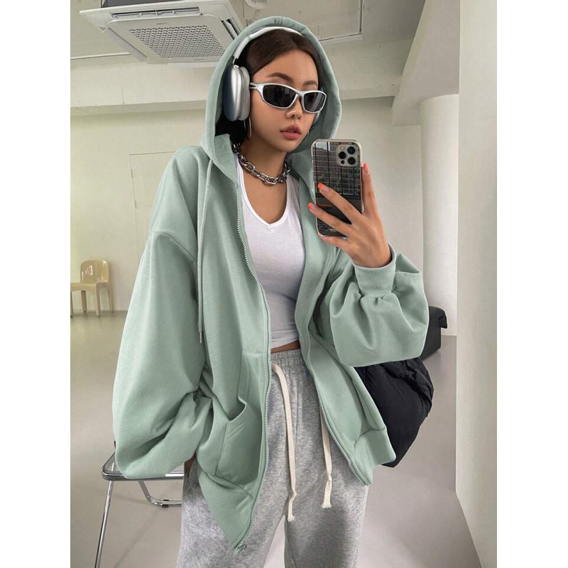 	 Zipper Hoodie wanita Jacket Tebal Wanita pria Sweater Hoodie Zipper unisex PREMIUM Basic Gramasi 280	