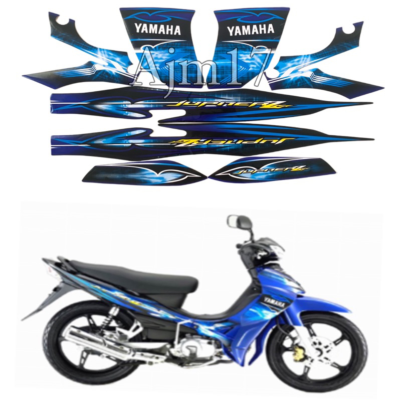 STIKER STRIPING JUPITER Z CW 2009 BIRU