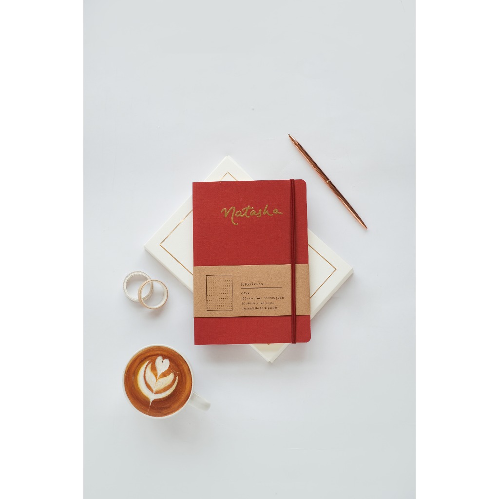 

Cava Cherry Notebook / Agenda Corporate / Custom Buku Tulis / Hadiah Journal / Diary Jurnal / Kado Ulang Tahun / Personalized Gifts