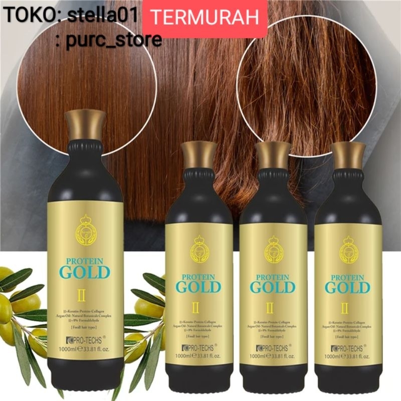Keratin protein Gold 1000 ml keratin Botox treatment rambut