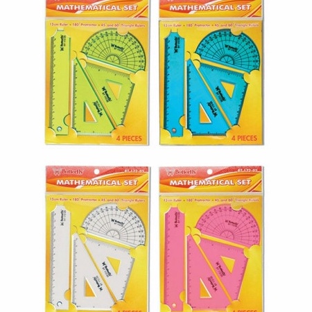 

Terbatas Penggaris Butterfly Mathematical Set BT-172-05/ Set Penggaris matematika butterfly