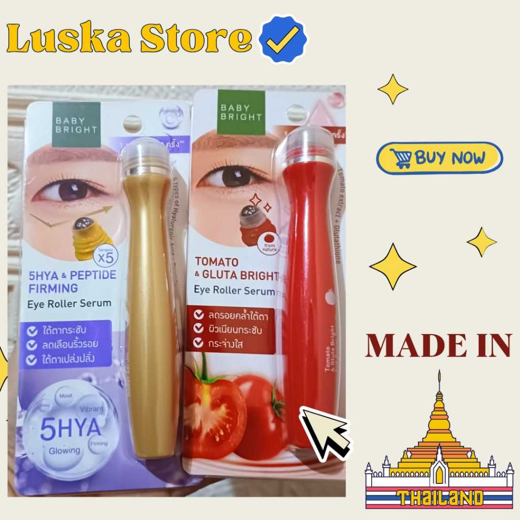 BABY BRIGHT EYE ROLLER SERUM ORIGINAL 100% FROM THAILAND (FIRST HAND)