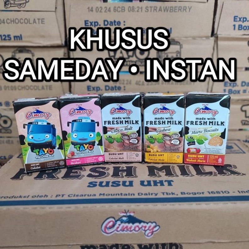 

✨Mall✨ 1 DUS SUSU CIMORY UHT FRESH MILK 125ml / 125 ml 1 KARTON SAMEDAY INSTANT grosir