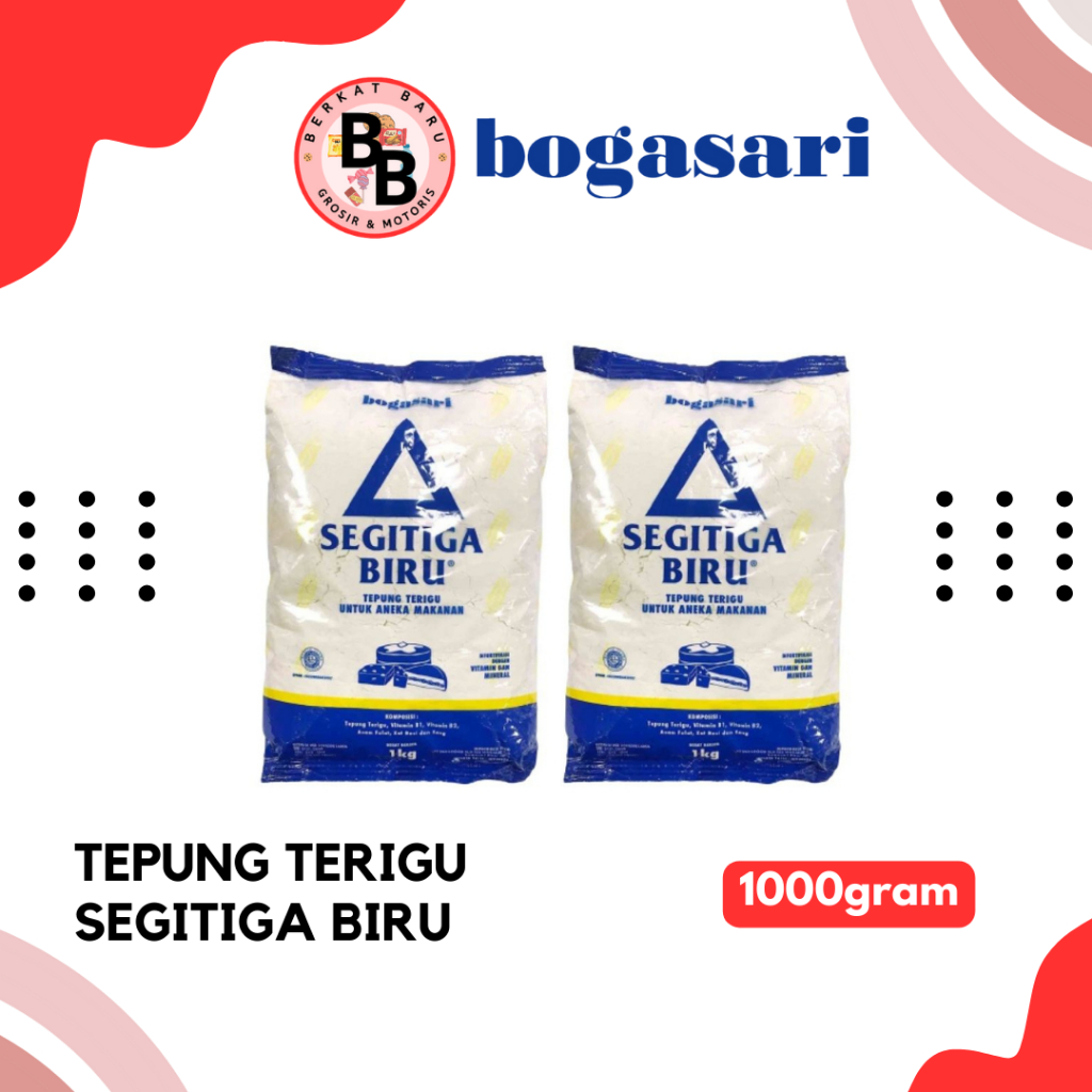 

[BB SEMBAKO] TEPUNG TERIGU PROTEIN SEDANG SEGITIGA BIRU KEMASAN 500GRAM & 1KG