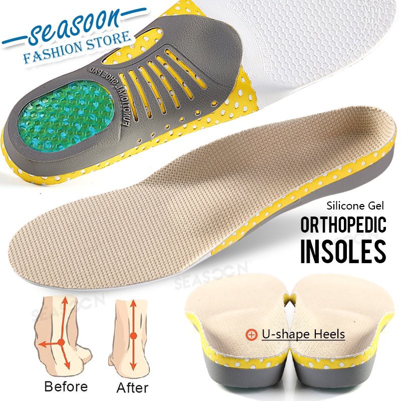 12.12 SALE Premium Orthotic Gel Sol Ortopedi Datar Kaki Kesehatan Sole Pad Untuk Sepatu Insert Arch 