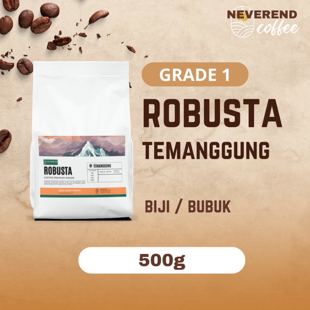 

500gr Kopi Robusta Temanggung G1 Roasted Bean