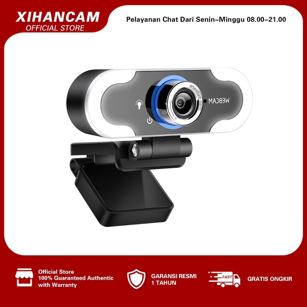 XIHANCAM 3-Level Led Ring Light Kamera Laptop Webcam