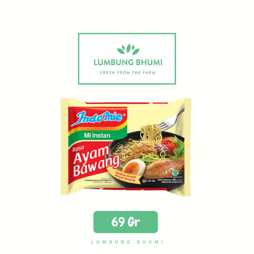 

INDOMIE Mi Ayam Bawang 69 Gr Ecer 1 Pcs - Lumbung Bhumi
