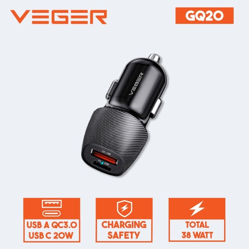 VEGER GQ20 Charger mobil car charger