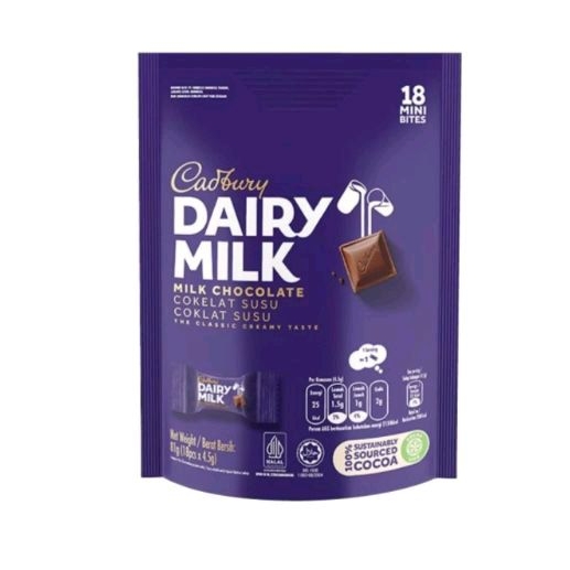 

Cadbury Dairy Milk sharebag isi 18