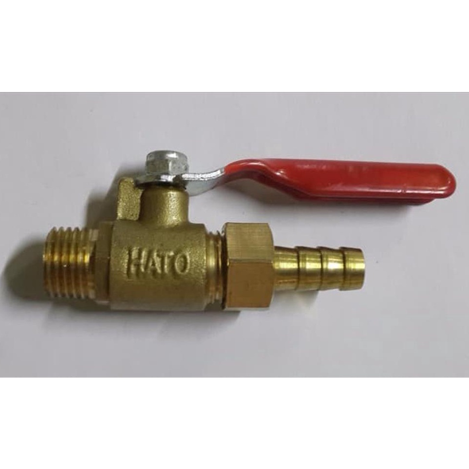 ➛➙❅⋆ HATO Kran Angin / Stop Kran 1/4 Kuningan kompresor TERMURAH BJA