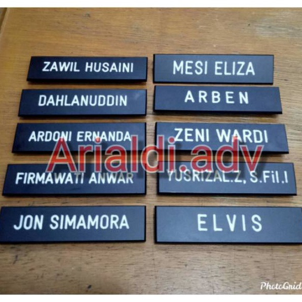 

Harga Termurah Papan nama dada grafir hitam doff -PENITY