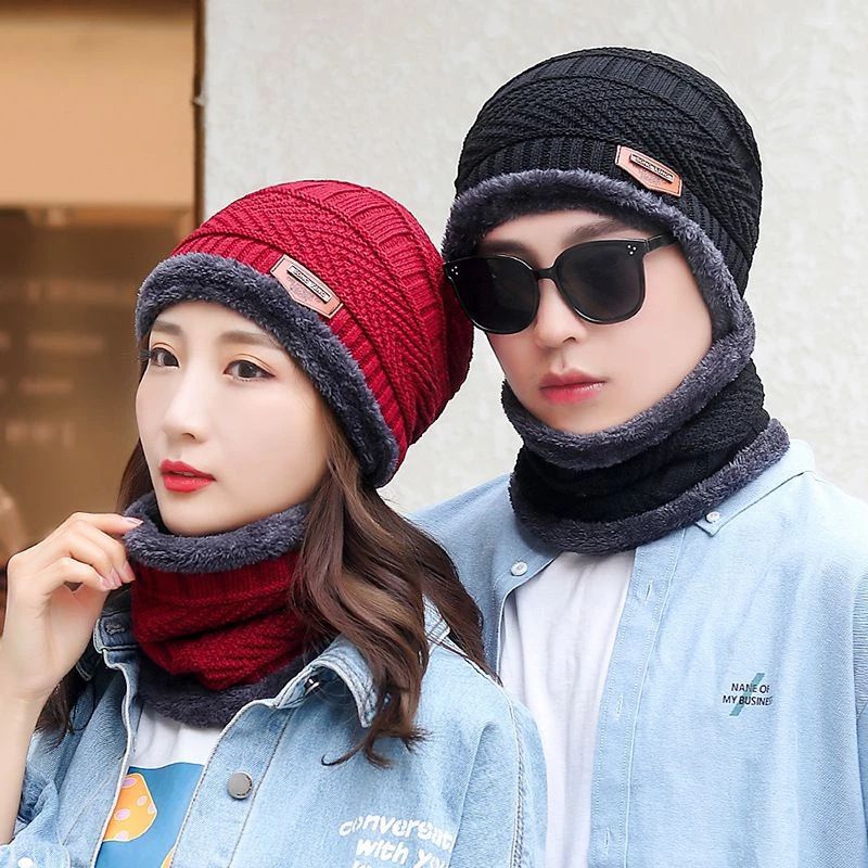 Topi Kupluk Syal Kerpus Pria Wanita Unisex Musim Dingin Winter Traveling Healing