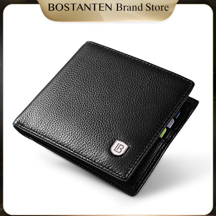 Promo BOSTANTEN Dompet Pria Model Lipat Bahan Kulit PU Hitam/Coklat ➵➭✬