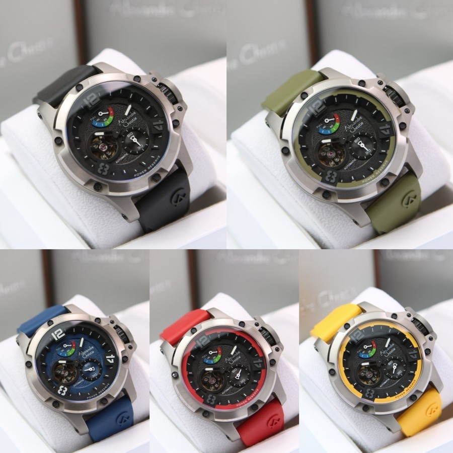 BEST SELLER  jam Tangan alexander cristie original ac6295 / ac 6295 titanium automatic transfaran