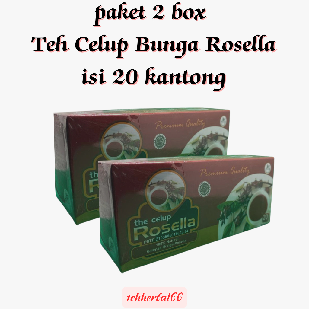 

2 box Teh Celup Bunga Rosella isi 20 kantong