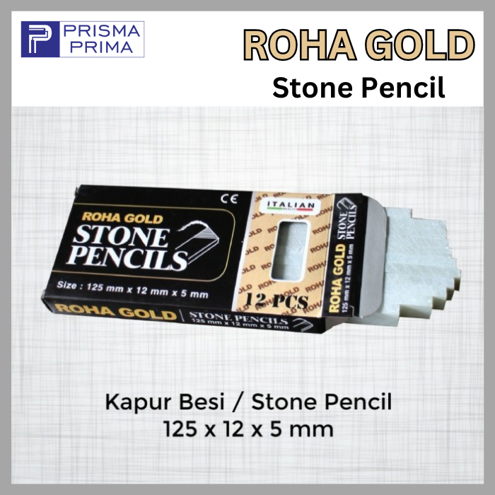 

Kapur Besi Roha Gold Stone Pencils Pensil Tulis Besi Baja