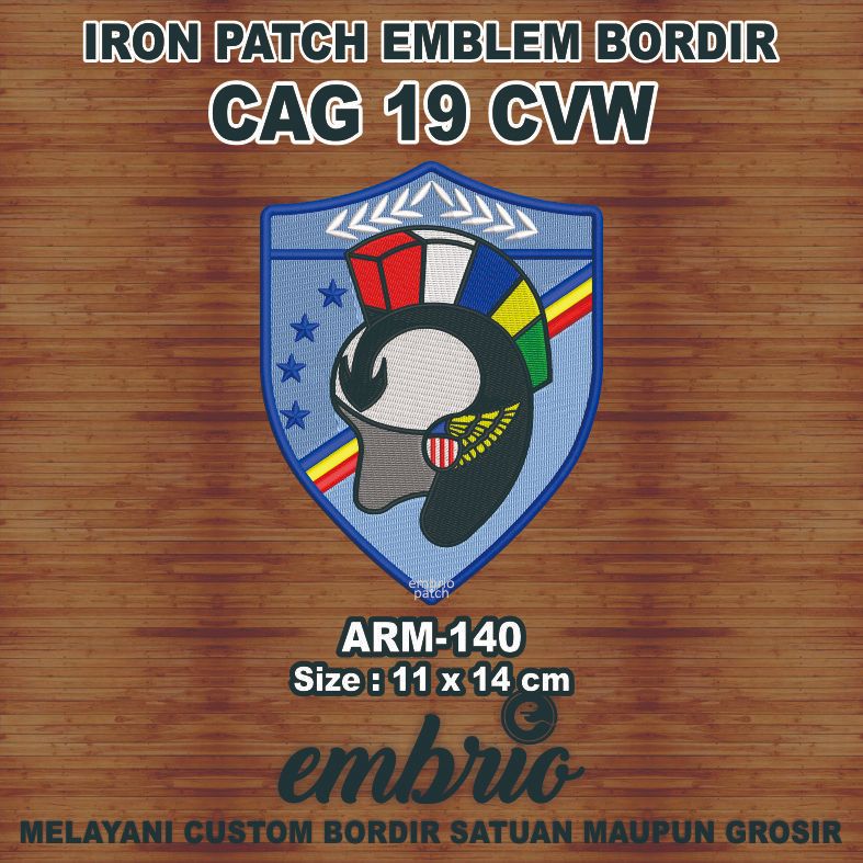 ARM-140 Patch CAG 19 CVW 19 Carrier Air Wing US Navy Patches US Army Jaket Top Gun Jacket Patches - 