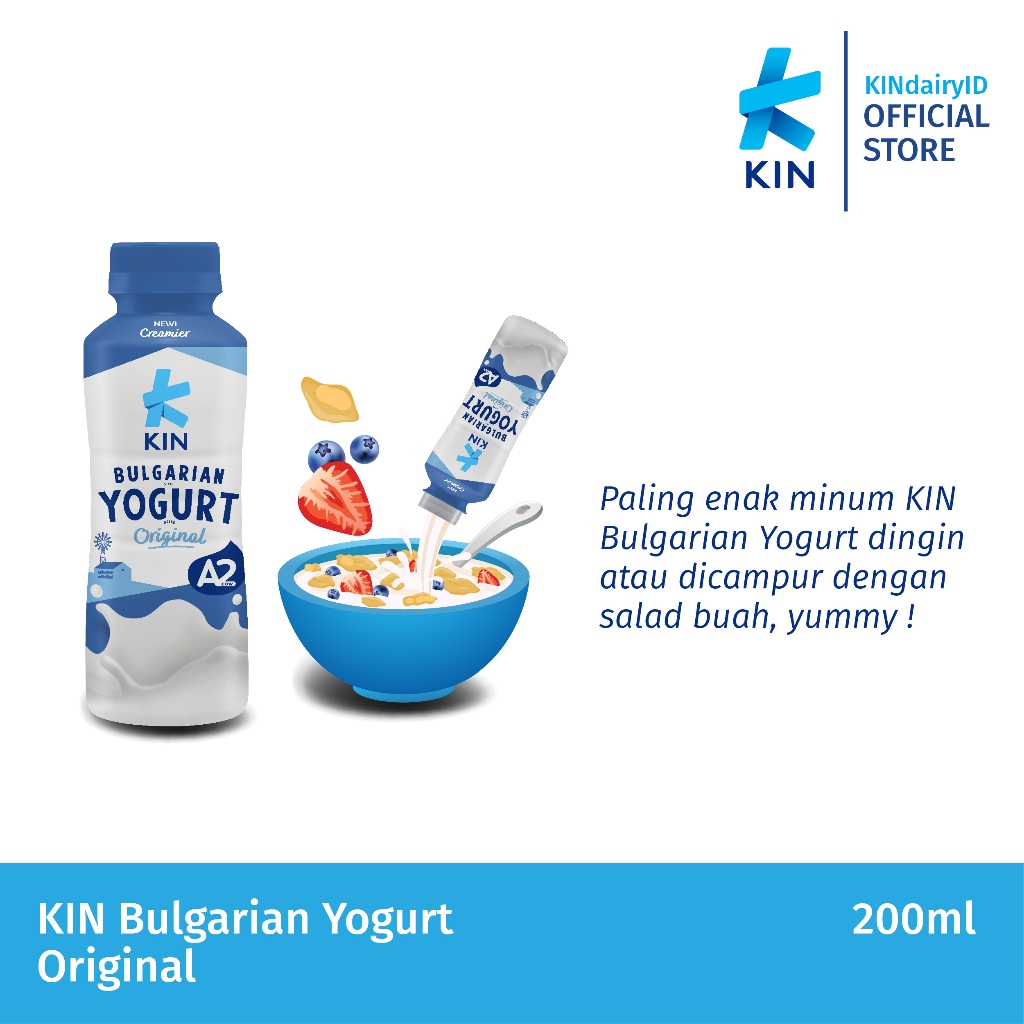 KIN Bulgarian Yogurt Original 24x200 ml