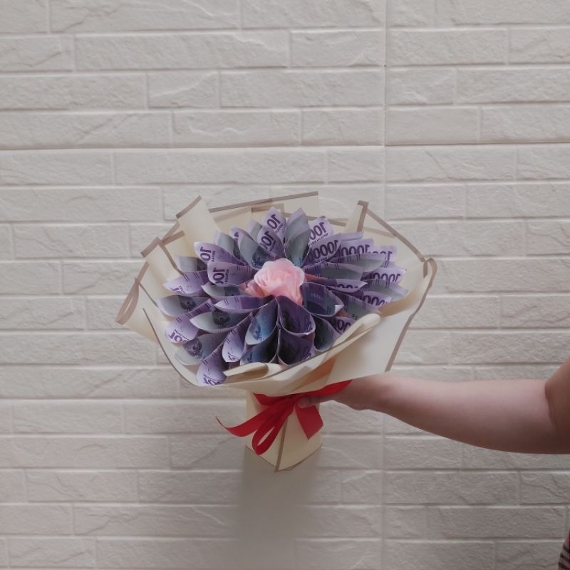 Money Bouquet / Buket Uang Bunga PolarBear Medan (Pesanan Ci Jenny)