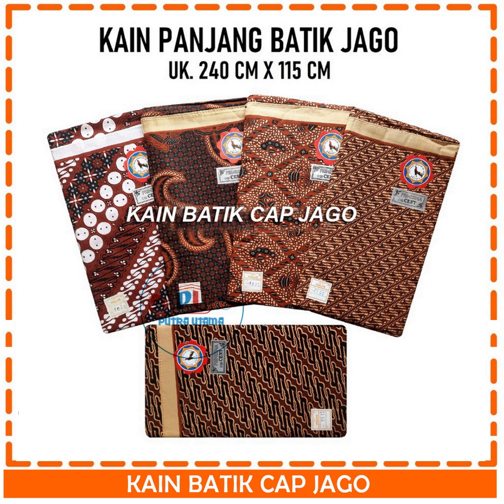 Kain Batik Cap Jago / Kain Batik Panjang Multifungsi / Kain Samping Batik Panjang Cap Jago