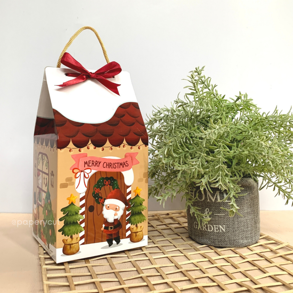 

Box Dus Kotak Packaging Toples Kue Cookies Natal - Rumah Medium IVORY