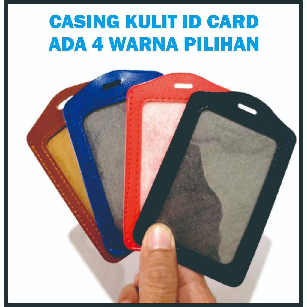 

casing frame idcard kulit idcard imitasi wadah id card tempat id card