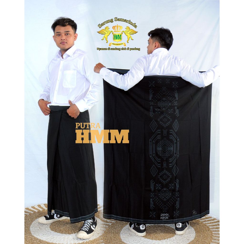 RB Sarung HMM Polos Hitam Sarung HMM Hitam Polos Sarung Santri HMM Sarung Halus HMM Sarung Sholat