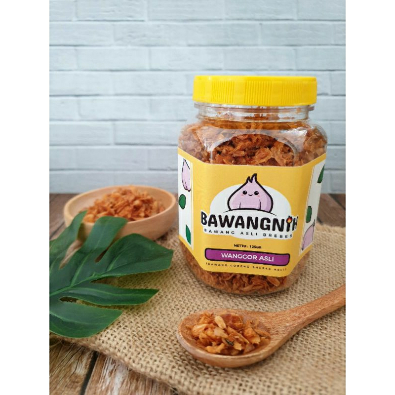 

Bawangnih - WANGGOR ASLI (Bawang Goreng Asli) - Netto 125gr