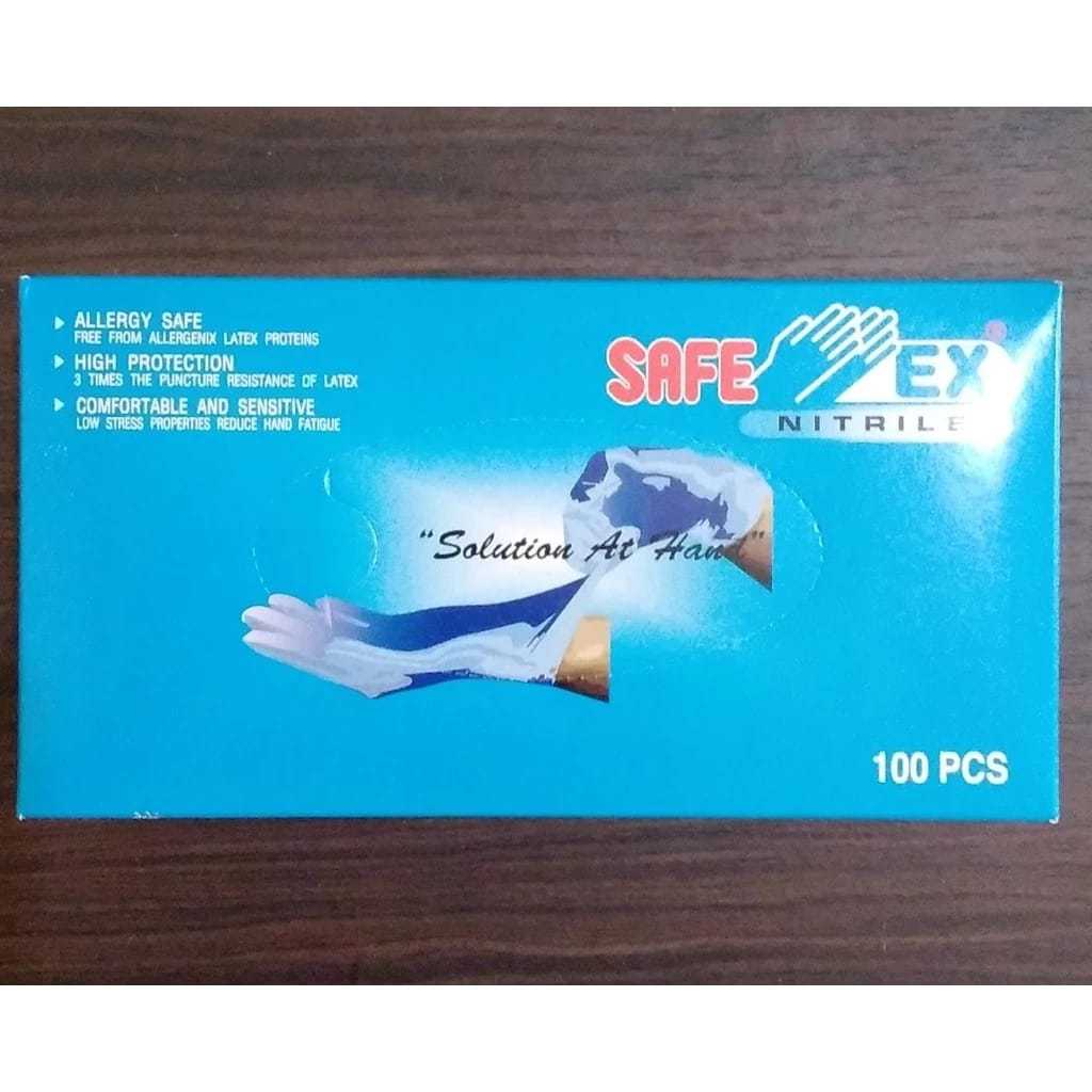 SAFEEX NITRILE/SARUNG TANGAN NITRILE/ISI 100PCS