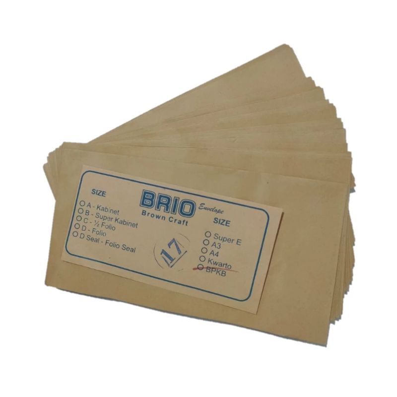 

AMPLOP COKLAT BRIO UKURAN BPKB