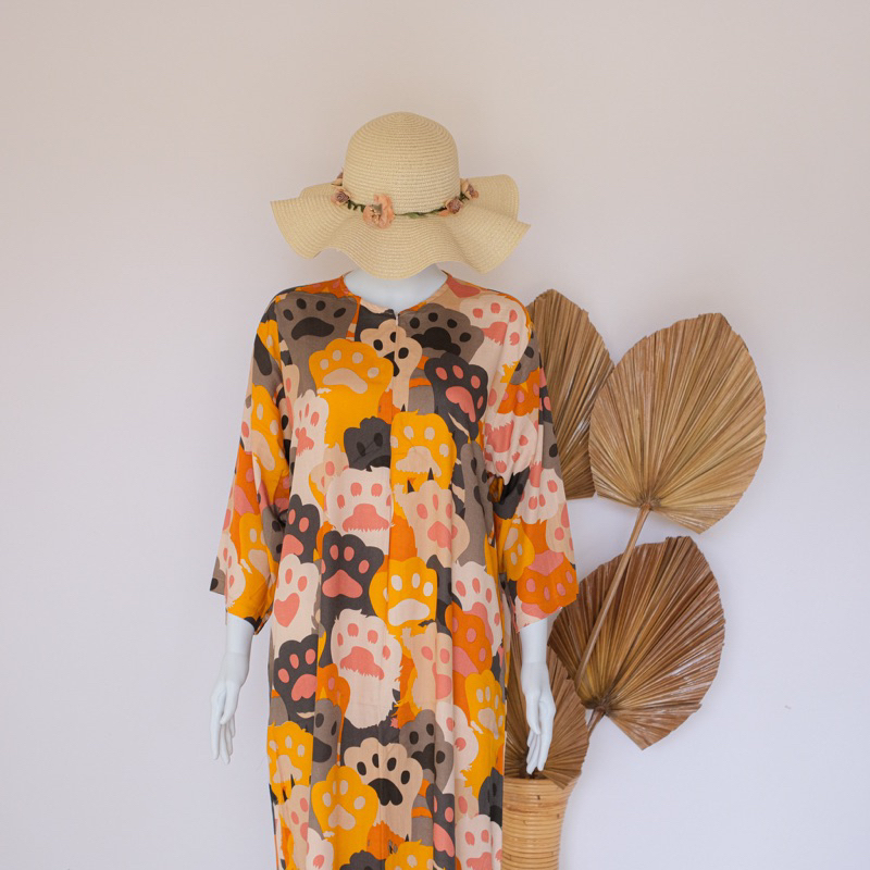 Daster Panjang Lengan 3/4 Cantik/Daster Kekinian/Daster Motif Terbaru/Daster Viral Kekinian/Daster L