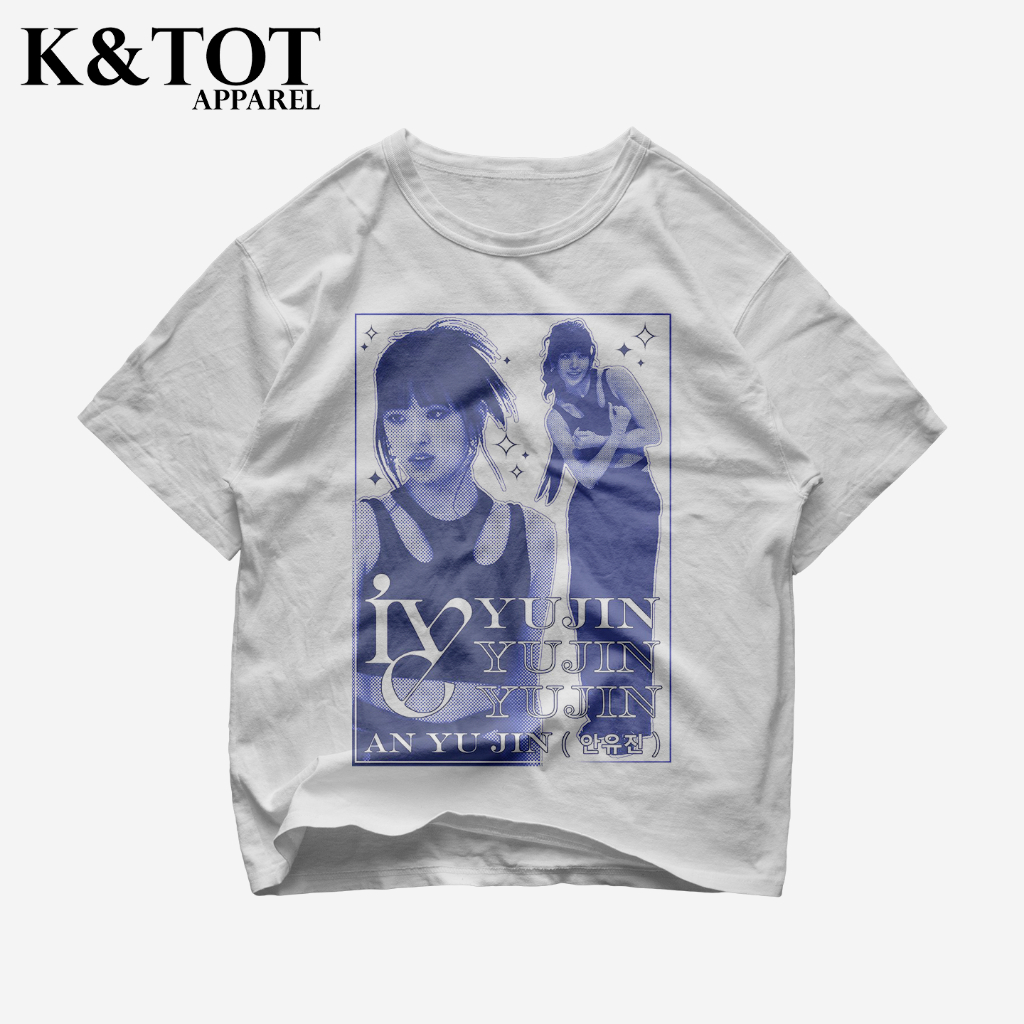 KNTOT - KAOS BAJU YUJIN IVE KOREAN GIRLBAND TEE | TSHIRT OVERSIZE VINTAGE PUTIH BOOTLEG - PRIA WANIT