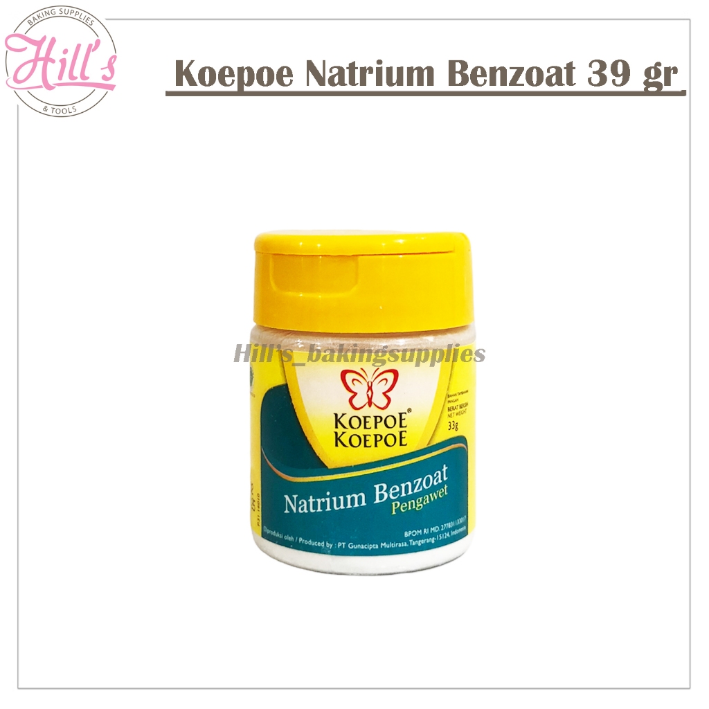 

NATRIUM BENZOAT KOEPOE 33 gr / KUPU PENGAWET MAKANAN KUE 33gr