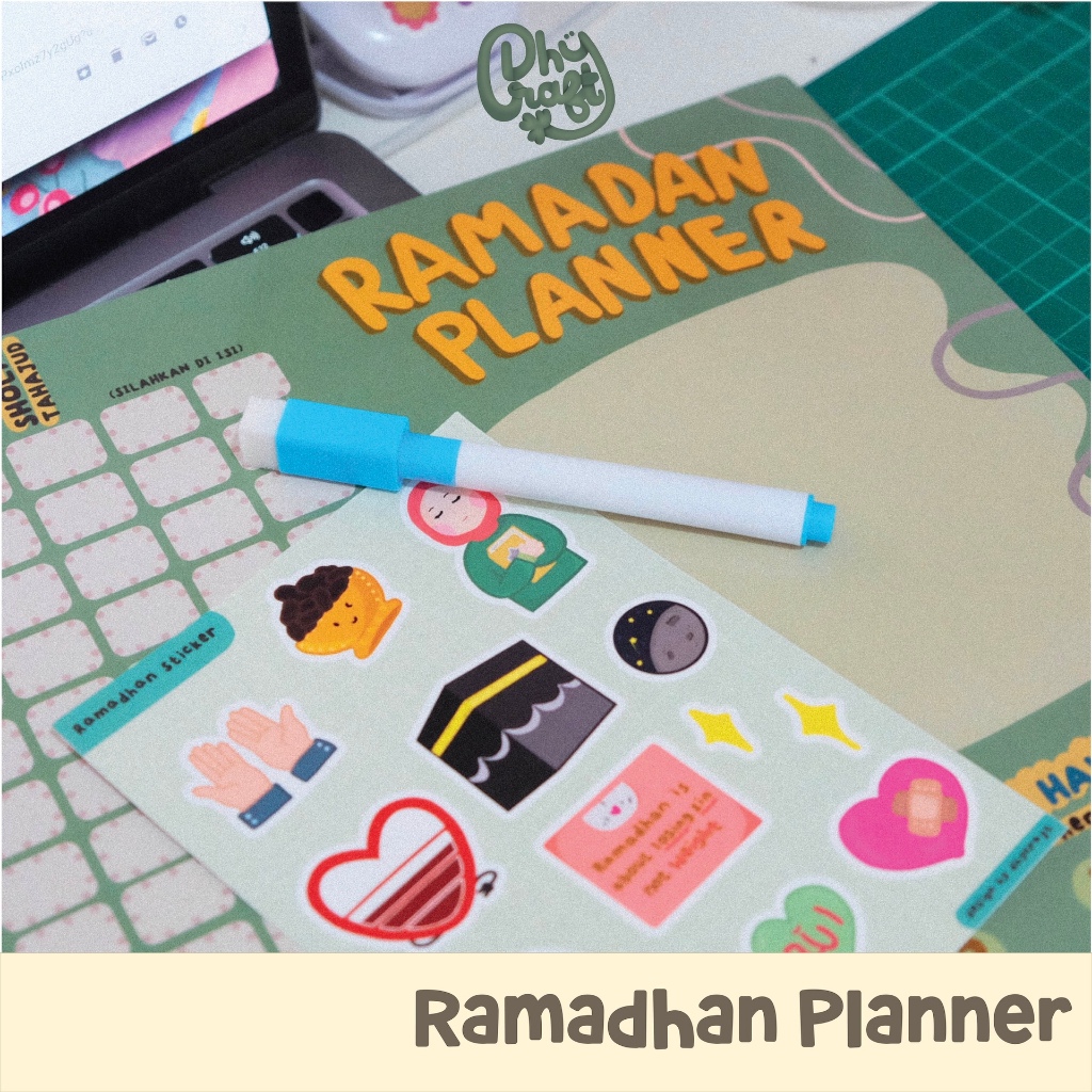 

Ramadhan Planner / Wallplanner (Stiker+Spidol Marker) | Dhycraft