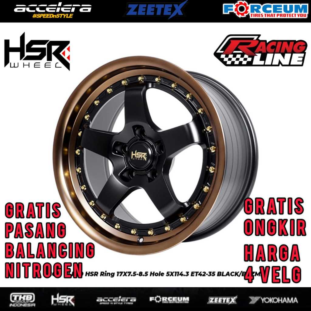 VELG MOBIL RACING HSR BOB RING 17 UNTUK ALPHARD TERIOS CAPTIVA LEXUS RUSH EXPANDER LUXIO RING 17