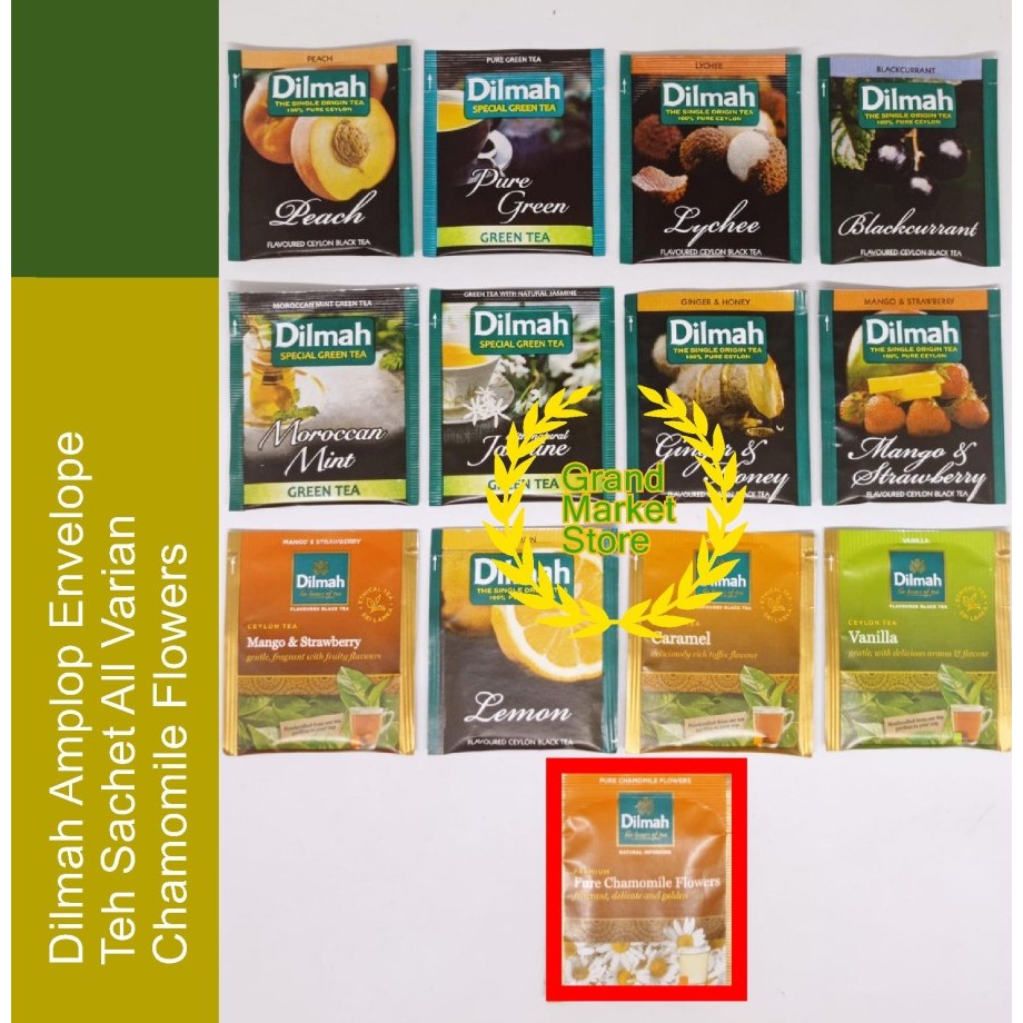 

Dilmah Amplop Envelope Teh Sachet All Varian Teh Import 100% Original