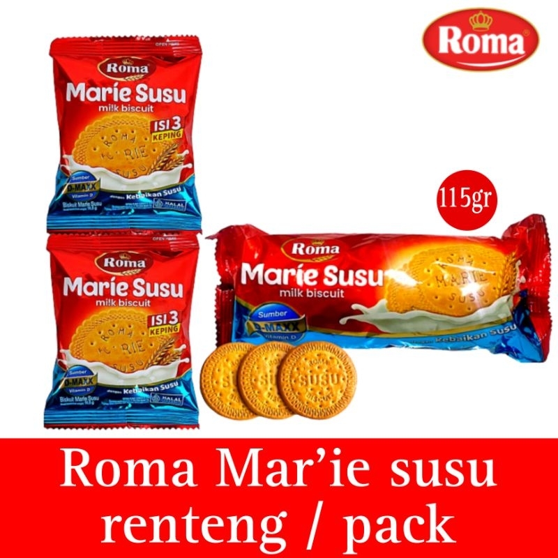 

Roma marie susu pack 115gr / renteng