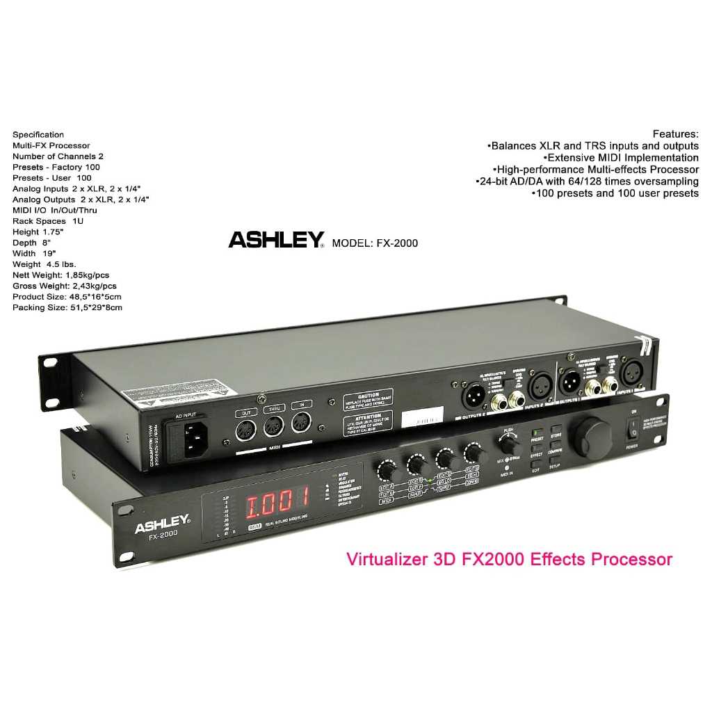 Effect Vocal ''ASHLEY'' FX 2000