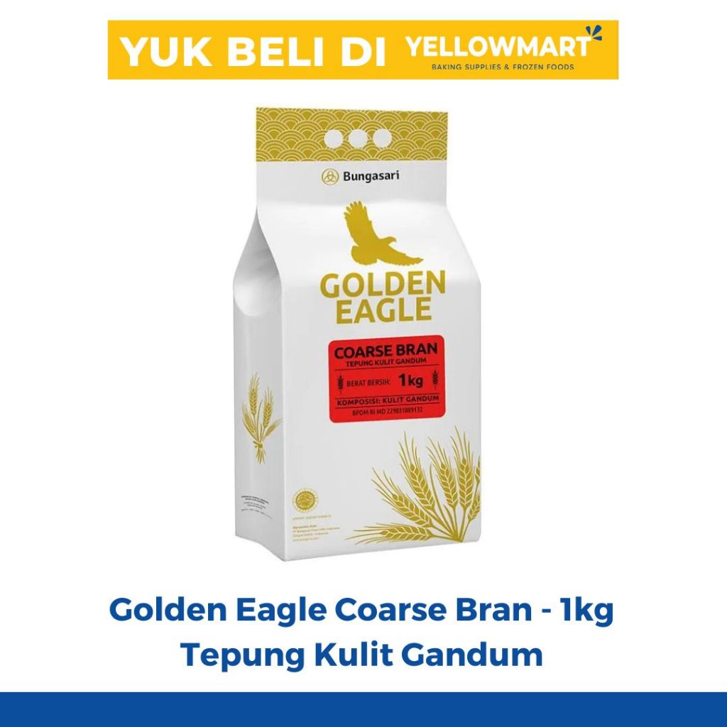 

Golden Eagle Coarse Bran 1kg - Tepung Kulit Gandum