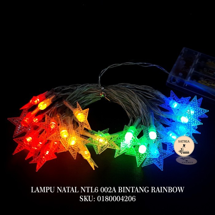 LAMPU LED RAINBOW KELAP KELIP LAMPU NATAL NTL6 002A BINTANG RAINBOW