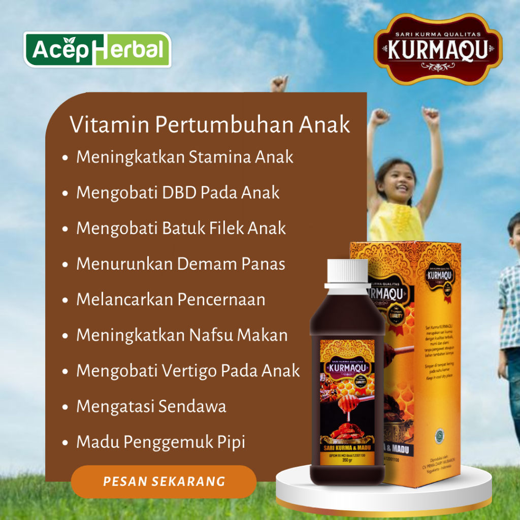 

Sari Kurma KurmaQu Madu Asli 100% Original Vitamin Madu Untuk Pertumbuhan Anak Usia 2 Tahun Keatas