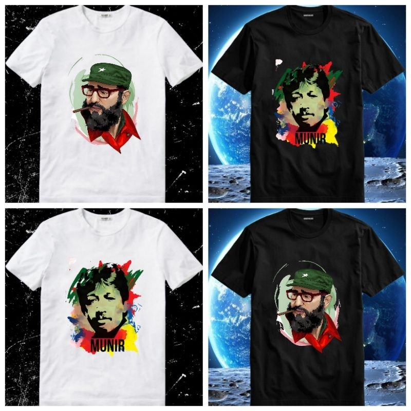 Baju Kaos Tshirt T Shirt Pria Laki Cowok Cewek Perempuan Unisex Tokoh Fidel Castro Munir S. Said Tha
