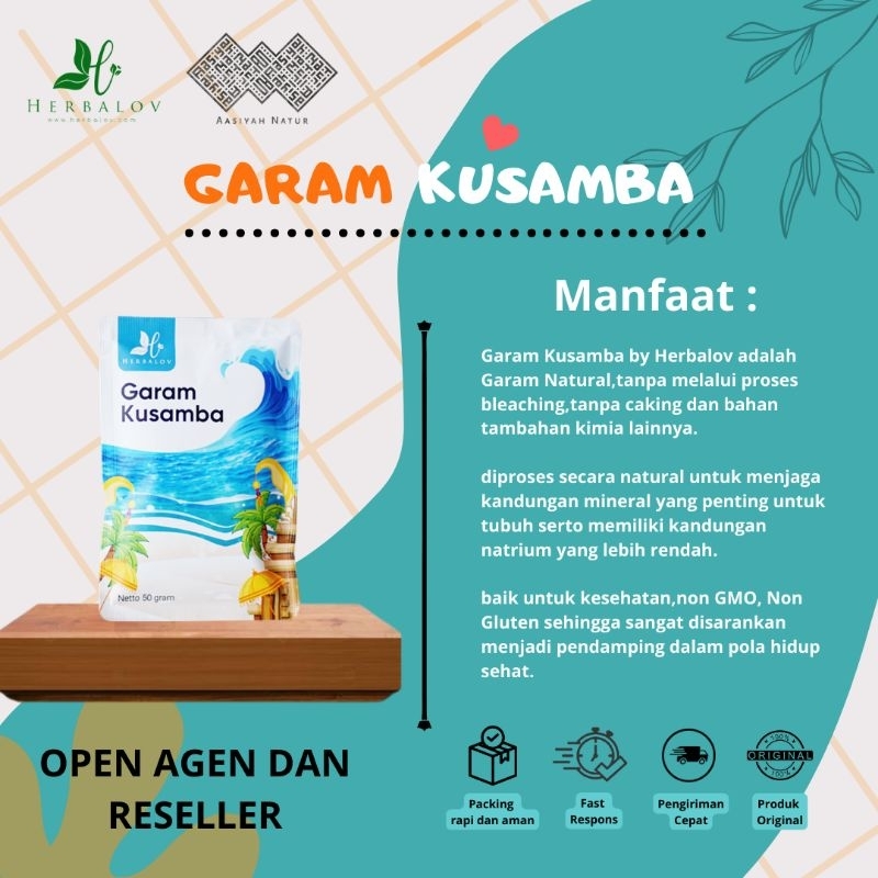 

HERBALOV - GARAM KUSAMBA KRISTALISASI AIR LAUT YANG BELUM TERCEMAR