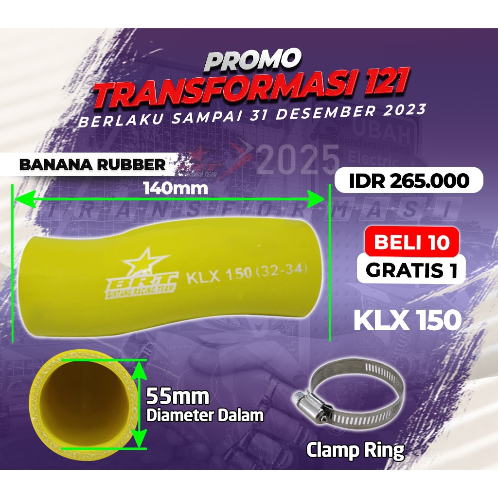 PAKET BANANA RUBBER KLX | BRT