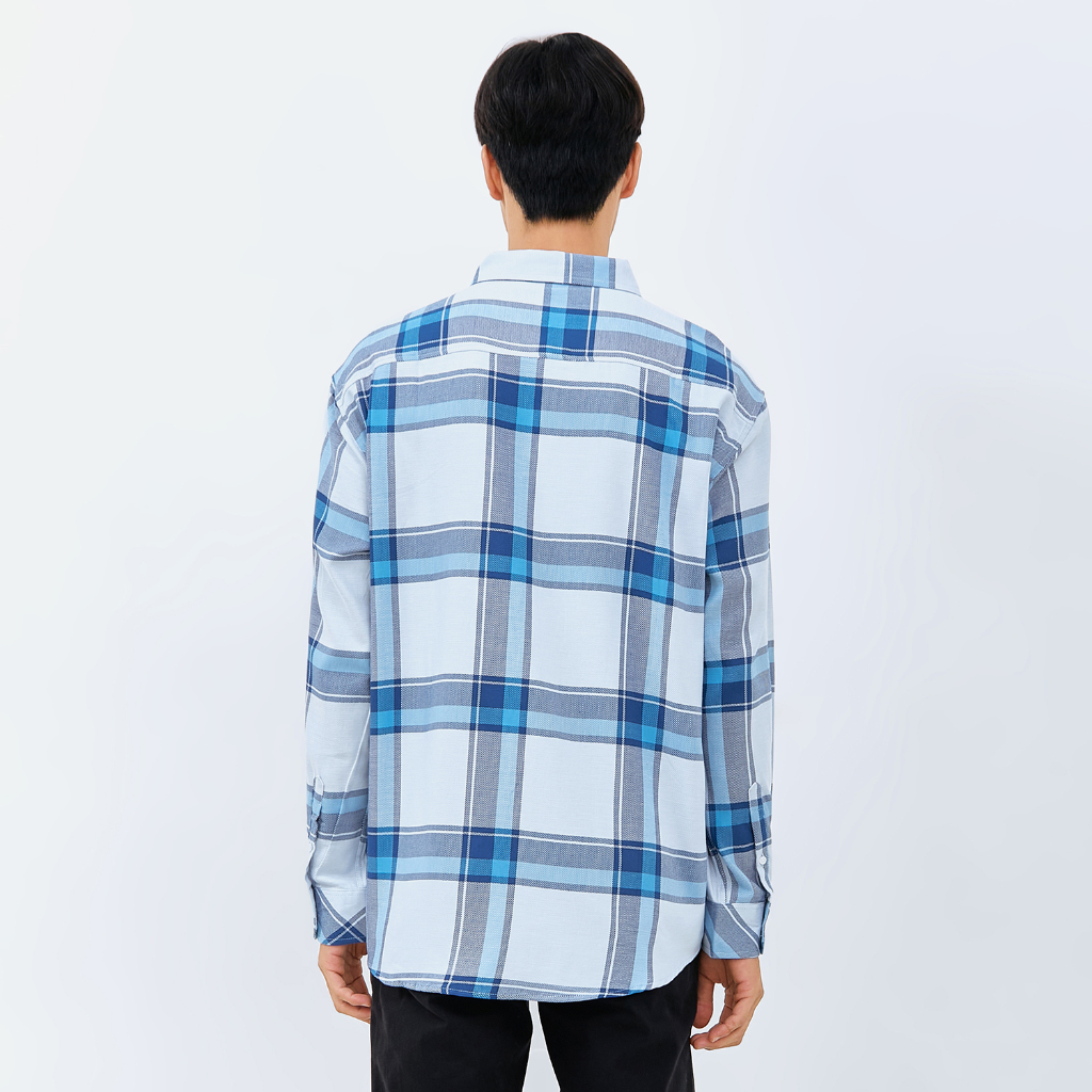 M231 Kemeja Pria Flannel Oversized Panjang 0082