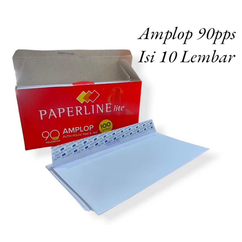 

Amplop Kertas Putih Polos Paperline Lite 90 Pps 70 Gsm Ukuran Besar Dilengkapi Dengan Seal & Peel Isi 10 Lembar