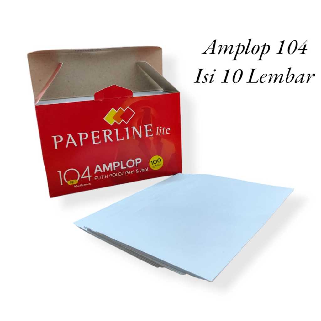

AMPLOP KERTAS PUTIH POLOS PAPERLINE LITE 104 PPS 70 GSM UKURAN SEDANG DILENGKAPI DENGAN SEAL & PEEL ISI 10 LEMBAR