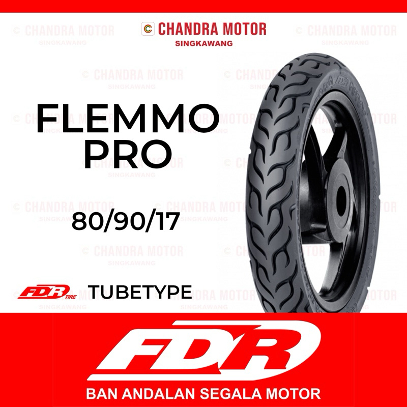 BAN LUAR MOTOR FDR FLEMMO PRO 80/90-17 ORIGINAL FDR