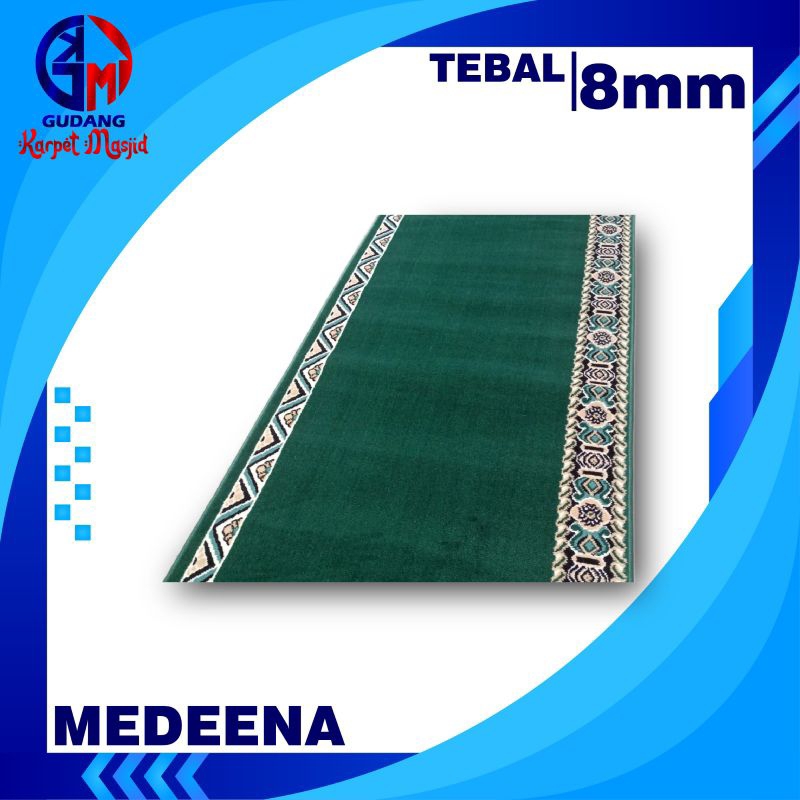 Sajadah Karpet Masjid Medeena Tebal 8mm meteran / Karpet Sajadah / Karpet Mushola